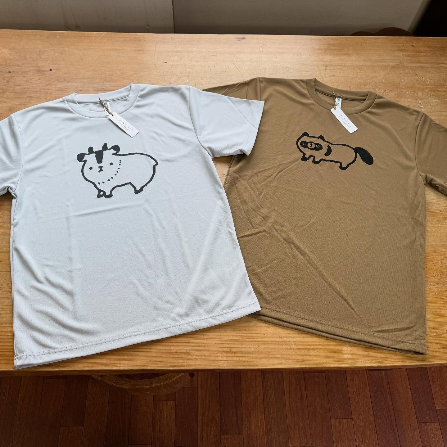 ドライTシャツ（カモシカ、たぬき）
